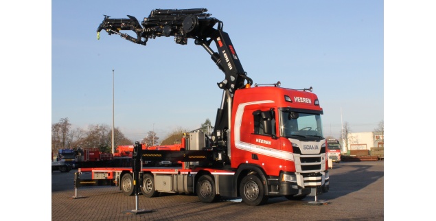 Scania R500 met HIAB X-HiPro autolaadkraan huren